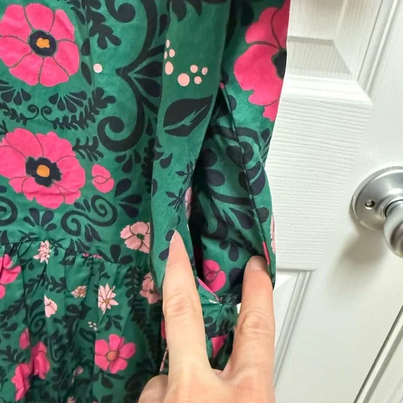 La DoubleJ Green and Pink Floral Dress - Picture 7 of 14